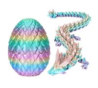FVGYITG Dragon Eggs with Dragon Inside,Dragon Eggs Toys, Articulated Dragon Crystal Dragon with Egg,Silk Rainbow Colour Fully Articulated Dragon,Home Office Decor Desk Toys