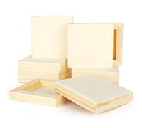 FVIEXE 10PCS 4x4 Inch Pine Wood Art Panels for Painting, Crafts & More (Oil, Acrylic, Watercolor)