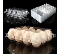 FVIEXE 48PCS Egg Cartons Cheap Bulk, Each Holds 1 Dozen Eggs (12 Eggs), Plastic Chicken Egg Carton Egg Tray Egg Cartons Holder for Family Pasture Farm Market