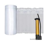 FVIEXE Inflatable Air Column Wrap 13.7 Inch x 164 Feet Bubble Cushioning Roll, Large Bubbles for Shipping Moving Delivering with Pump, Bag Wine Bottle Protector (ColumnWrap-1pcs-CR)