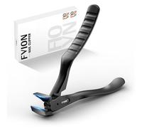 FVION Long Handled Toenail Clippers for Seniors - Extra Long Reach Nail Clipper for Thick Toenails Elderly & Limited Mobility - Easy Grip Toe Nail Cutter (Black)