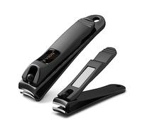 FVION Nail Clippers Set, Stainless Steel Fingernail and Toenail Clipper with Build-in Nail File - Sharp Sturdy Nail Cutter Professional Nail Trimmers for Men & Women