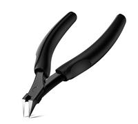 FVION Straight Blade Toenail Clippers, Comfort Handle Ingrown Toe Nail Clippers for Thick Nails for Seniors, Finger Nail Clippers for Adult (Black)