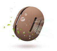 FVION Trendy Makeup Sponge Holder with Double Sided Vent Design - Silky Smooth Silicone Beauty Sponge Case - Washable Reusable Makeup Blender Carrying Case, Brown