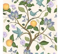 Fvlow Blue Bird Peel and Stick Wallpaper Vintage Yellow Removable Wallpaper Vinyl Wrap Kitchen Worktop Covering Vinyl Self Adhesive Thick Leaf Contact Paper for Table Sticker Home Décor 44.5cmx1000cm