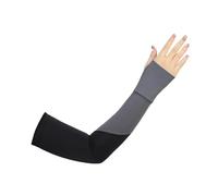 FVMECA 1 Pair Nylon Elastic Ice Silk Body Stockings Sunscreen Anti-UV Fashionable Blocking Palm Arm Sleeve for Ladies, Black, elastic