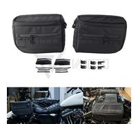 FVMOTO Universal Motorcycle Saddlebags Saddle Bags Luggage Bags Travel Knight Rider Storage Bag Fit For Harley Softail Dyna Super Glide Sportster FXR, 14.5L(3.8 Gallon)
