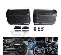 FVMOTO Universal Saddlebags Saddle Luggage Storage Bag Compatible with Harley Softail Dyna Street Bob Wide Super Glide FXR FXLRS Low Rider S Sportster, With Reflective Strips, 30L(7.9 Gallons)