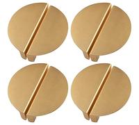 Fvoagaou 8 Pack Champagne Gold Drawer Handles, 2.5 Inch Half Moon Cabinet Drawer Handles, Kitchen Handles, Modern Cabinet Hardware Pulls