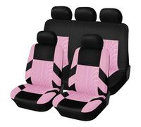 FVOIRSS Seat covers Compatible With Subaru For Legacy For XV Polyester Car Seats Covers Cushion Auto Interior Easy To Clean(5Seats-Pink)