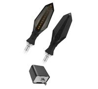 FVOIRSS Turn Signal Motorcycle Compatible With Kymco For Downtown 300i 350i 200i 200 300 500 Left And Right Amber Turn Signal Indicator Waterproof Sequential Blinker Lamp(G)