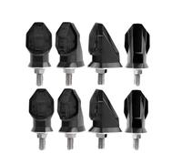 FVOIRSS Turn Signal Motorcycle For Wave 125i For Dash 125 For BeAT For Winner 8mm Motorcycle Left Right Turn Signal Lights Brake Blinker Light Flashing Amber(Black,8pcs)