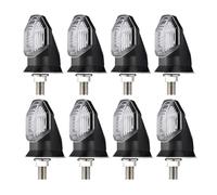 FVOIRSS Turn Signal Motorcycle For Wave 125i For Dash 125 For BeAT For Winner 8mm Motorcycle Left Right Turn Signal Lights Brake Blinker Light Flashing Amber(Clear,8pcs)