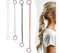 FVOLREM Spiral Hair Ties, 4 Pcs No Damage Elastic Braided Ponytail Holders for Long, Women with Thick Curly Hair, Perfect for Swimming, Sports, Riding, and Workouts (Polychrome)