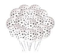 Fvomye 24 Pieces Paw Print Latex Balloons Black and White Safari Animal Themed Balloons Dog Theme Birthday Party Supplies for Kids Puppy Birthday Party Decoration
