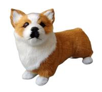 FVPKYUR Plush Toy Dog - Realistic Decorative Doll | Collectable Puppy Craft Figures for the Table - For Living Room Bedroom Kitchen Office Entrance Window Birthday Travel Party