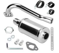 FVRITO 212cc Exhaust Pipe with Muffler for Predator 212 Go Kart 196cc Non Hemi Engine Coleman Powersports KT196 Trailmaster XRX XRS Hammerhead 80T Yerf Dog Manco Tillotson GX200 Performance Parts