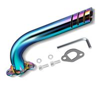 FVRITO Colorful Upgrade Header Exhaust Pipe Kit for Non Hemi Predator 212cc 196cc 6.5HP GX160 GX200 Coleman CT200u BT200X CT200u-ex KT196 Baja Warrior MB200 Clone Go Kart Mini Bike Performance Parts