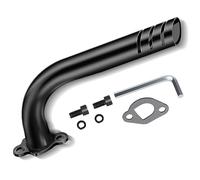 FVRITO Upgrade Header Exhaust Pipe Kit for Non Hemi Predator 212cc 196cc 6.5HP GX160 GX200 Baja Warrior TrailMaster MB200 Coleman CT200U BT200X KT196 RB200 Clone Engine Go Kart Mini Bike Black