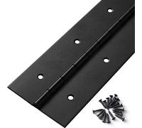 FVSEC Heavy Duty Piano Hinge 24 Inch x 3 Inch Width, True 0.060'' Thick Stainless Steel Black Piano Hinge for Heavy Duty Cabinet, Door, Toolbox, Wooden Box, Metal Plate, Furniture, Industrial Project