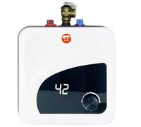 FVSTR Electric Hot Water Heater 120/240V Small Compact Tank Storage,Rv Tr 2.7 Gallon Trailer 1.5KW Kitchen Instant Under Sink Counter Cupboard, Point of Use RV Stainless Steel Water Hose