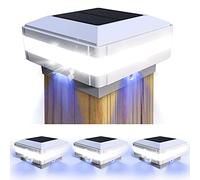 FVTLED Solar Fence Lighting Post Cap for Multiple Sizes 7 x 7.8 x 8.9 x 9.10 x 10 Standard Posts 6000 K IP65 Waterproof Post Caps Wooden Posts Cover Caps Fence Posts with Screws