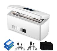 FVTVHEV Insulin Cooler Portable Case with10000mAh battery, Travel Drug Cool Box with USB Rechargeable, 2-8℃ Thermostat Drug Reefer for Travel, Car, Home, and Office Doublebattery