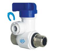 FW Speed Fit 3/8 x 3/8 x 1/4 or 3/8 Inch DUAL O-Ring Stainless Steel Angle Stop Adapter Valve, US Company! Push to Connect Plumbing Fitting, with Clip, Compare to ASVPP1LF or ASVPP2LF (1/4" One-Pack)