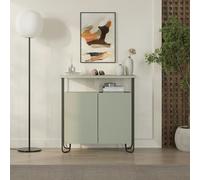 FW Style by invitation Modern 2 Door Sideboard Unit Metal Legs - Ash Green
