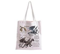 FW Tote Bag Dragon Wing Novel Inspired Gift Fantasy Reader Gift Dragon Rider Shoulder Bag Violet Sorrengail Reusable Grocery Bag Bookish Gift (TB, FW Dragon Tote-PY2)