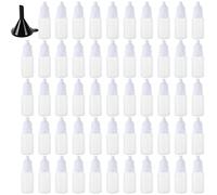 FWEEK 200PCS Plastic Dropper Bottles 10ml Small Empty Squeezable Dropper Bottle, White Translucent Eye Liquid Empty Dropper Bottles with Cap