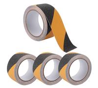 FWEEK 4PCS Anti Slip Safety Tape 5CM x 10M Hazard Warning Grip Tape for Stairs High Traction Self Adhesive Safety Marking Barrier Tape for Floor Steps Deck Indoor Outdoor - Black Yellow