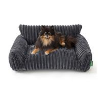 FWERDG Cute Couch Bed for Pets, Supportive Cat Sofa for Indoor Cats, Small Dog Sofa Bed for Small Dogs, Grey, 24 inches