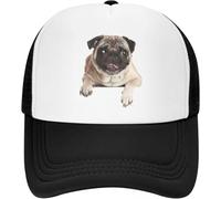 FWERYY Baseball Cap Hip hop Sun Hat Unisex Fashion Custom Punk Lovely Pug Dog for Women Men Breathable Trucker Performance Friendship Running Gift Birthday Men Women Multicoloured