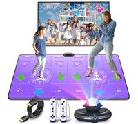 FWFX Electronic Dance Mat - Exercise Dance Mats Game for TV, Double User Dancing Games for Kids and Adults, Wireless Controller Dancing Mat, Birthday Toys Gifts for 6 7 8 9 10 11 12+ Year Old Girls