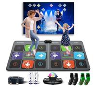 FWFX Wireless Dance Mat for Kids and Adults, Exercise Dance Pad Game for TV | PlugPlay Offline, 2-Player, Dance & Sports Games, Expandable Music, Indoor Active Play,Christmas Birthday Gift for Parties