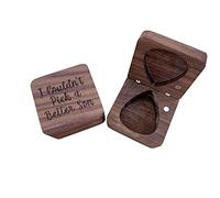 FWIW Walnut Guitar Pick Storage Box, I Couldn't Pick a Better Son, Birthday Christmas Guitar Gift for Son, 1 Pack