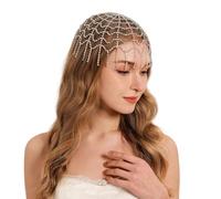 FWJUNHUYC Aesthetic Retro Cut-Out Multi-Layered Hair nets, Personalized banquets, Sparkling Hair Chains, Accessories, Exotic Diamonds, Tassels, Hair Accessories