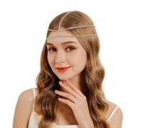 FWJUNHUYC Aesthetic Retro Cut-Out Multi-Layered Hair nets, Personalized banquets, Sparkling Hair Chains, Accessories, Exotic Diamonds, Tassels, Hair Accessories