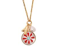 FWJUNHUYC Colorful multi pendant necklace, star pendant, women's simple love pendant necklace