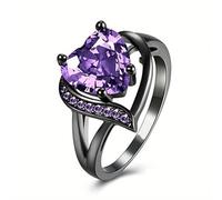 FWJUNHUYC Emerald Ruby Women's Ring Stainless Steel Dragon Pattern Men's Couple's Ring, 5#, Silver, Moissanite