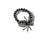 FWJUNHUYC Gothic style double-layer layered bracelet with exquisite diamond inlay, spider pearl bracelet, dark bracelet, and accessories, One Size, NO, no gemstone