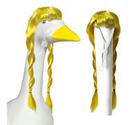 FWJUNHUYC Handmade American Goose Crochet Wig Cute Hat Decorative