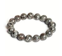 FWJUNHUYC Men's Stone Bracelet with Advanced Natural Stone Flame Stone Style and Punk Style