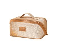 FWJUNHUYC Mesh cosmetic bag，large capacity multi-functional partition travel washing storage bag for women, (Pillow bag) multi-functional partition cosmetic bag khaki