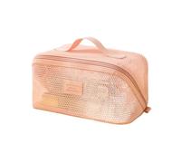 FWJUNHUYC Mesh cosmetic bag，large capacity multi-functional partition travel washing storage bag for women, (Pillow bag) multi-functional partition cosmetic bag pink