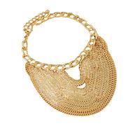 FWJUNHUYC Multi layer tassel ankle chain, exaggerated personality for women, geometric metal chain, M, Material: Acrylic, Rhinestone, Alloy, Rhinestone