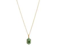 FWJUNHUYC Natural Energy Stone Hexagonal Necklace Women's Stainless Steel Necklace, M, Imitation Crystal, Alloy, imitation crystal