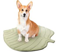 FWJUNHUYC Pet Cooling mat Leaf Shape is Washable, Non-Slip, Durable in Summer, and Lightweight Cotton