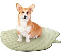 FWJUNHUYC Pet Cooling mat Leaf Shape is Washable, Non-Slip, Durable in Summer, and Lightweight Cotton